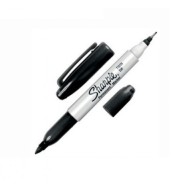 Marcador Doble Punta Negro-Sharpie