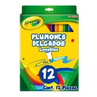Plumones Delgados C/12 Lavables